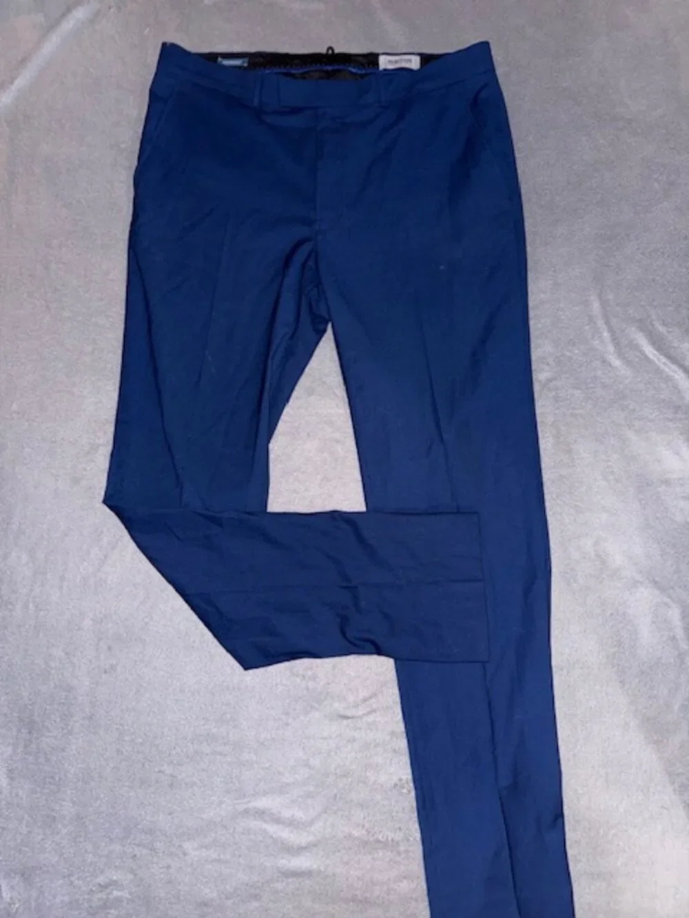 Kenneth Cole Reaction Techni‑Cole Pants Men 42L 35W Blue Slim Stretch Dress
